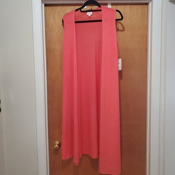 LuLaRoe Joy Vest Coral Med - Picture 1 of 9